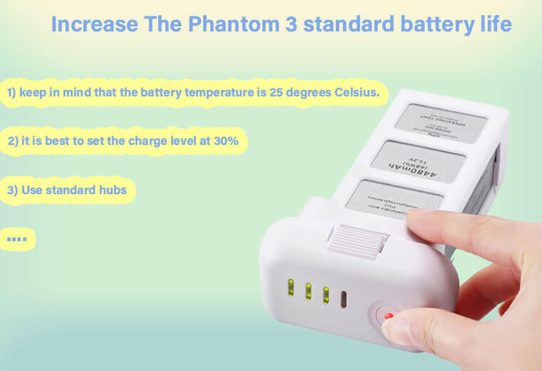 The Phantom 3 standard battery life